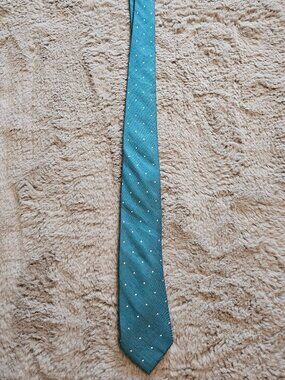 The Tie Bar teal dotted tie